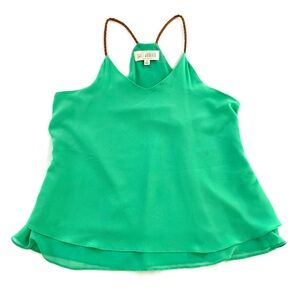 Sweet Wanderer Green Layered Tank